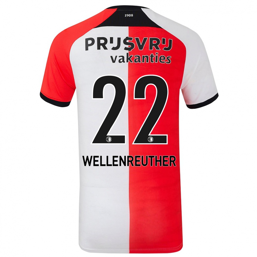 Homme Football Maillot Timon Wellenreuther #22 Rouge Blanc Tenues Domicile 2024/25 Canada