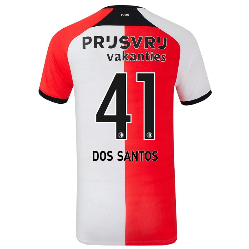 Homme Football Maillot Giuliany Ben-David Dos Santos #41 Rouge Blanc Tenues Domicile 2024/25 Canada