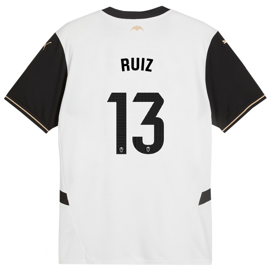 Homme Football Maillot Nil Ruiz #13 Blanc Noir Tenues Domicile 2024/25 Canada