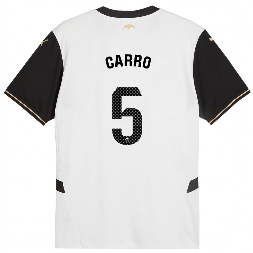 Homme Football Maillot Marta Carro #5 Blanc Noir Tenues Domicile 2024/25 Canada