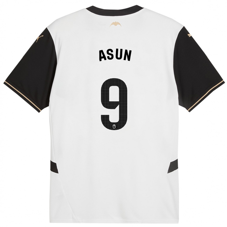 Homme Football Maillot Asun #9 Blanc Noir Tenues Domicile 2024/25 Canada