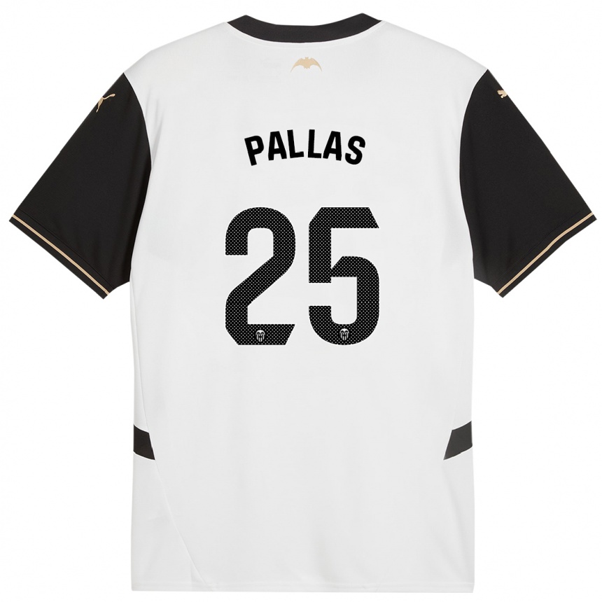 Homme Football Maillot Nerea Pallas #25 Blanc Noir Tenues Domicile 2024/25 Canada