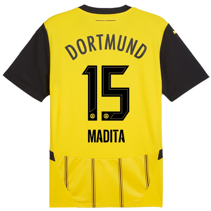 Men Football Kohorst Madita #15 Yellow Black Home Jersey 2024/25 T-Shirt Canada