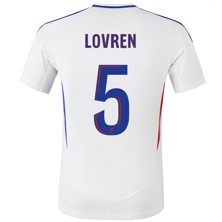 Men Football Dejan Lovren #5 White Blue Home Jersey 2024/25 T-Shirt Canada