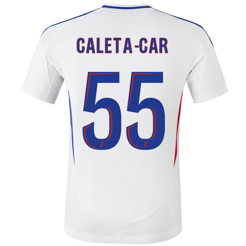 Homme Football Maillot Duje Caleta-Car #55 Blanc Bleu Tenues Domicile 2024/25 Canada