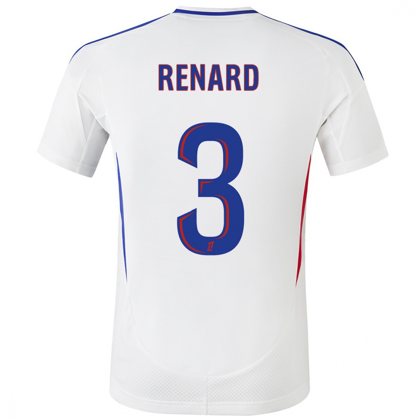 Homme Football Maillot Wendie Renard #3 Blanc Bleu Tenues Domicile 2024/25 Canada