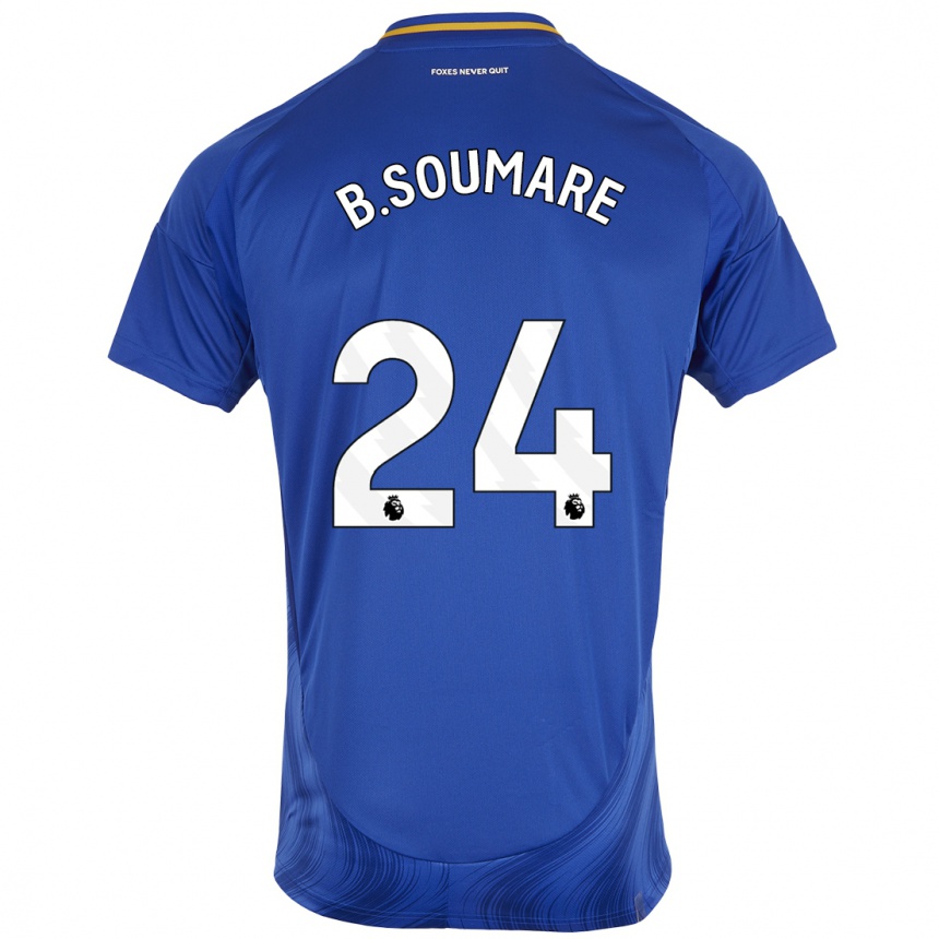 Homme Football Maillot Boubakary Soumare #24 Bleu Blanc Tenues Domicile 2024/25 Canada