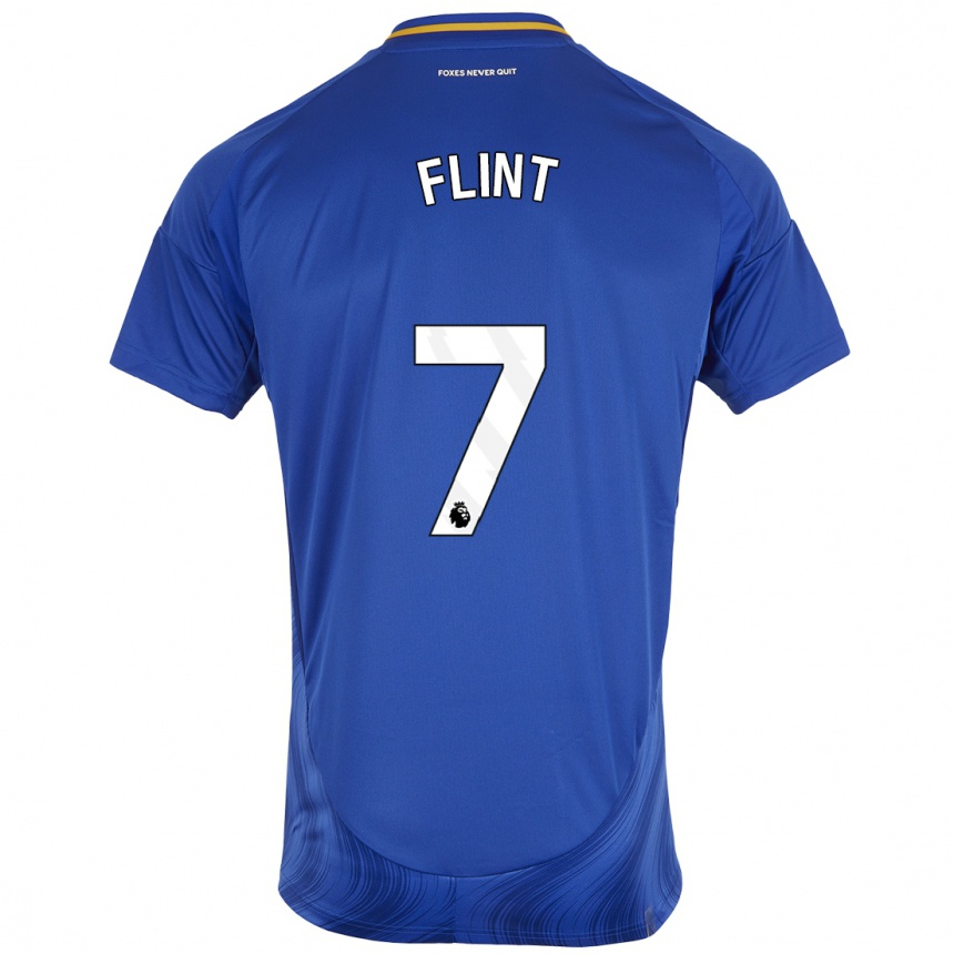 Homme Football Maillot Natasha Flint #7 Bleu Blanc Tenues Domicile 2024/25 Canada