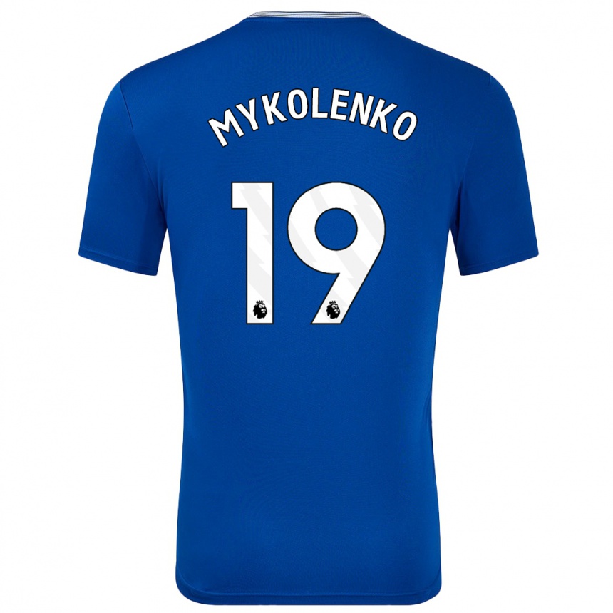 Homme Football Maillot Vitaliy Mykolenko #19 Bleu Avec Tenues Domicile 2024/25 Canada