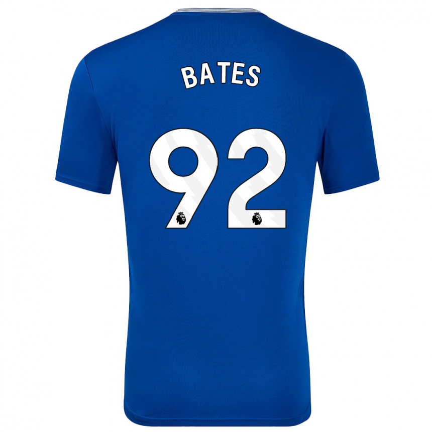 Homme Football Maillot Callum Bates #92 Bleu Avec Tenues Domicile 2024/25 Canada