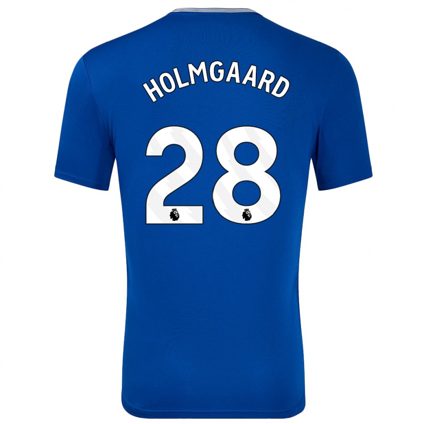 Men Football Karen Holmgaard #28 Blue With Home Jersey 2024/25 T-Shirt Canada