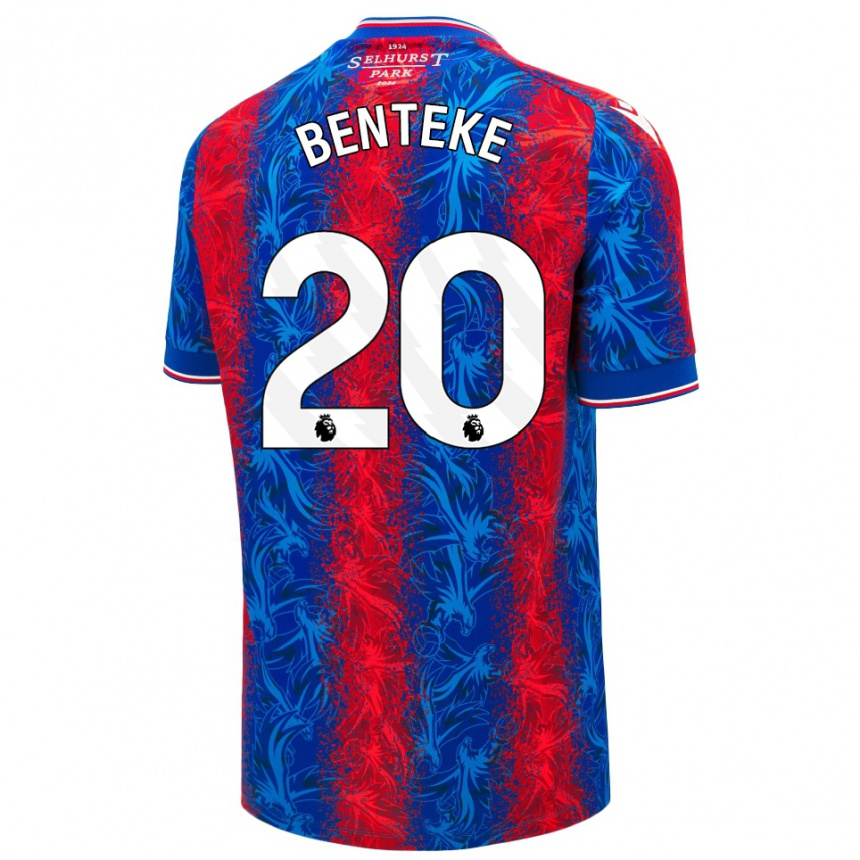 Homme Football Maillot Christian Benteke #20 Rayures Rouges Et Bleues Tenues Domicile 2024/25 Canada