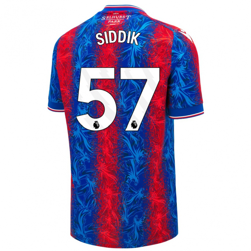 Homme Football Maillot Cardo Siddik #57 Rayures Rouges Et Bleues Tenues Domicile 2024/25 Canada