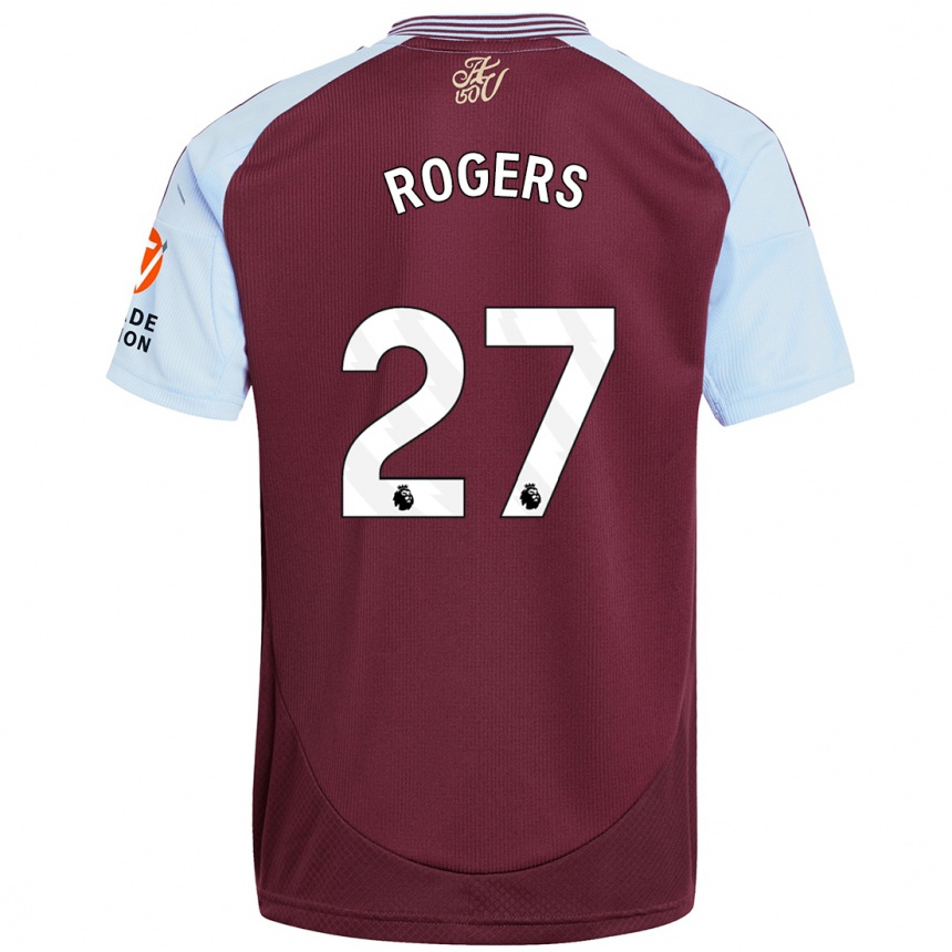 Homme Football Maillot Morgan Rogers #27 Bordeaux Bleu Ciel Tenues Domicile 2024/25 Canada