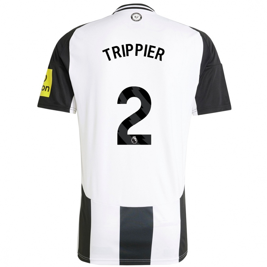 Homme Football Maillot Kieran Trippier #2 Blanc Noir Tenues Domicile 2024/25 Canada