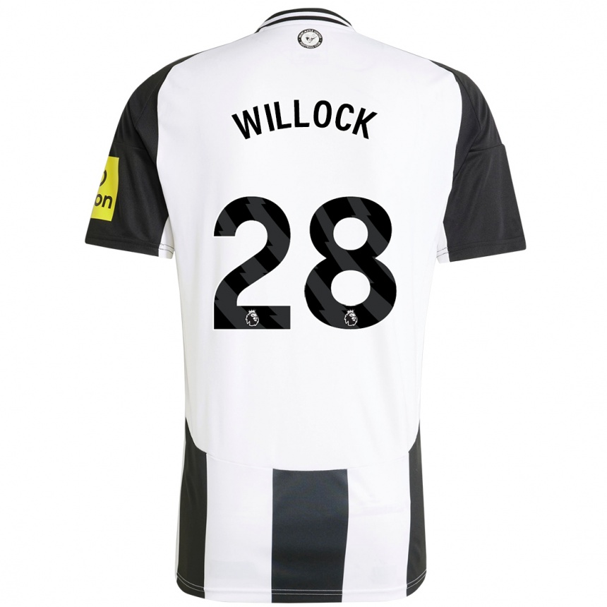 Men Football Joe Willock #28 White Black Home Jersey 2024/25 T-Shirt Canada