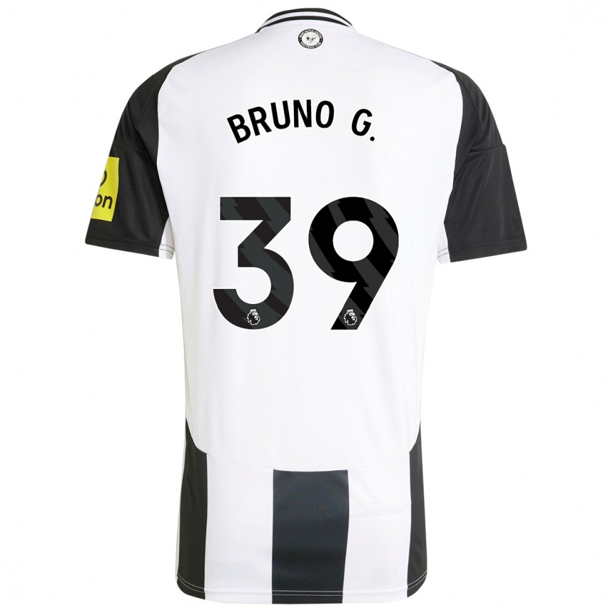 Men Football Bruno Guimarães #39 White Black Home Jersey 2024/25 T-Shirt Canada