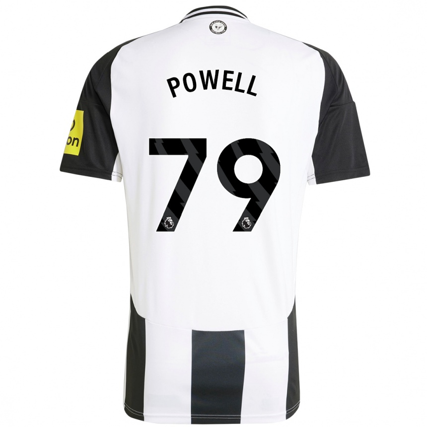 Men Football Rory Powell #79 White Black Home Jersey 2024/25 T-Shirt Canada