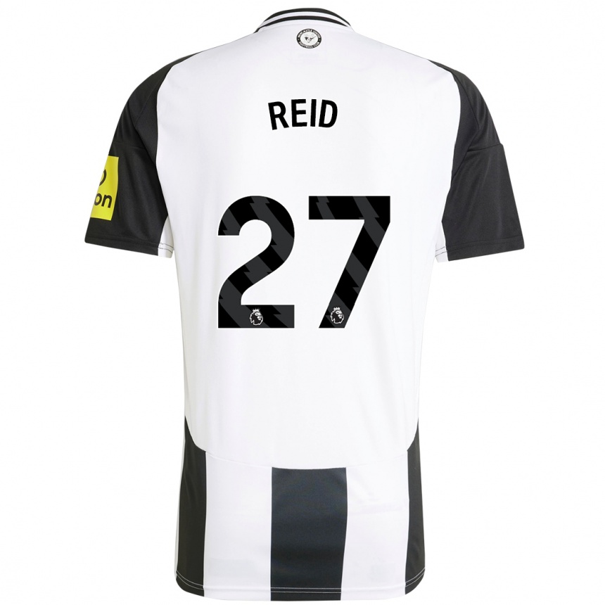 Men Football Hannah Reid #27 White Black Home Jersey 2024/25 T-Shirt Canada