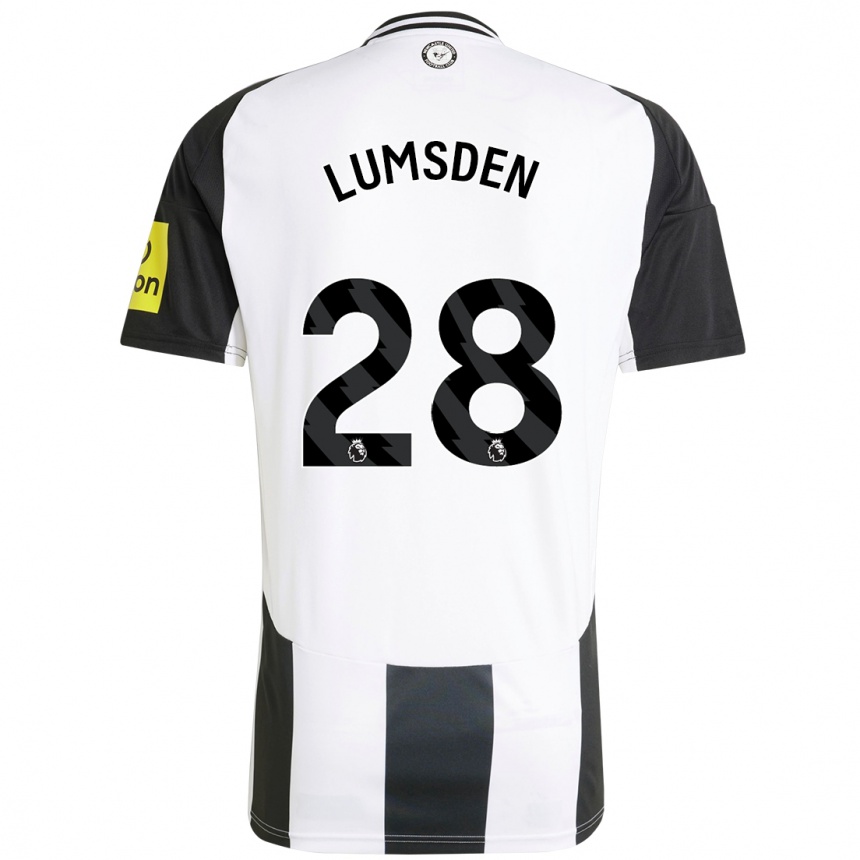 Men Football Beth Lumsden #28 White Black Home Jersey 2024/25 T-Shirt Canada