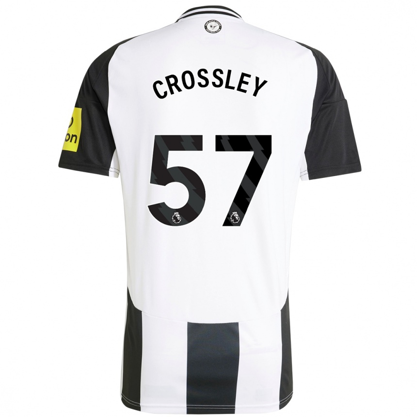 Men Football Kyle Crossley #57 White Black Home Jersey 2024/25 T-Shirt Canada