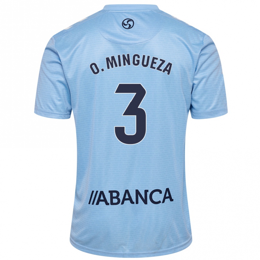 Men Football Óscar Mingueza #3 Sky Blue Home Jersey 2024/25 T-Shirt Canada