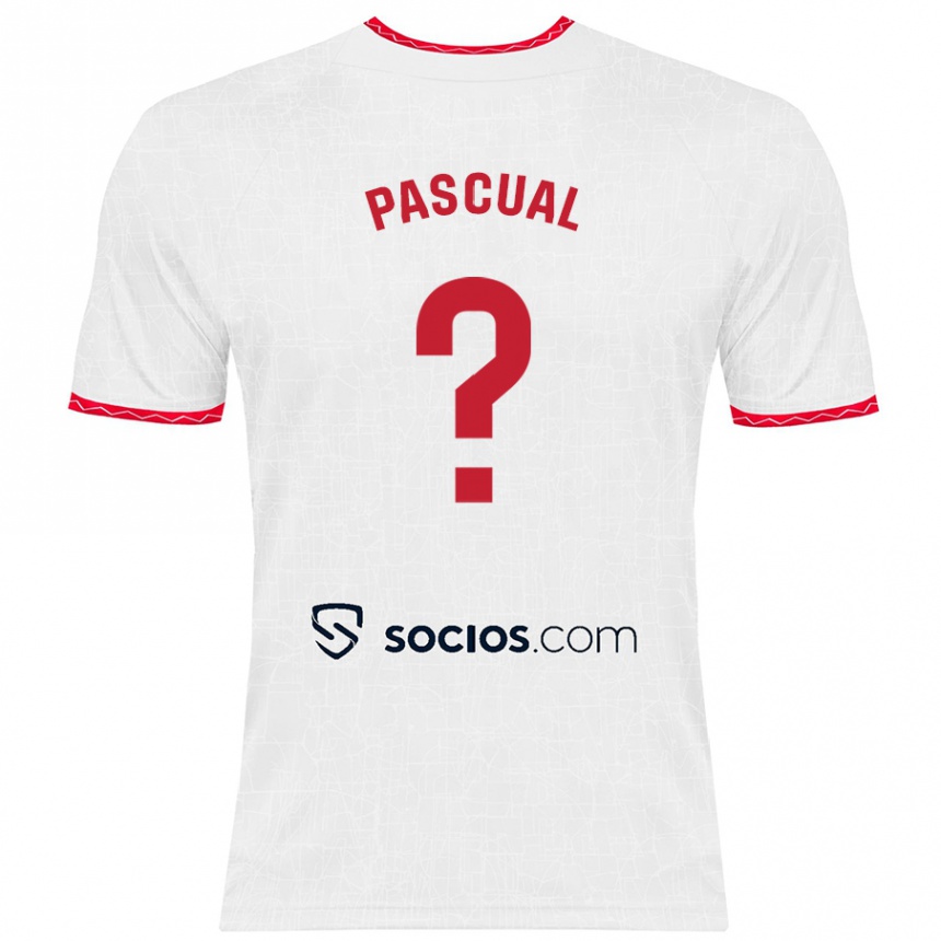 Men Football Álvaro Pascual #0 White Red Home Jersey 2024/25 T-Shirt Canada