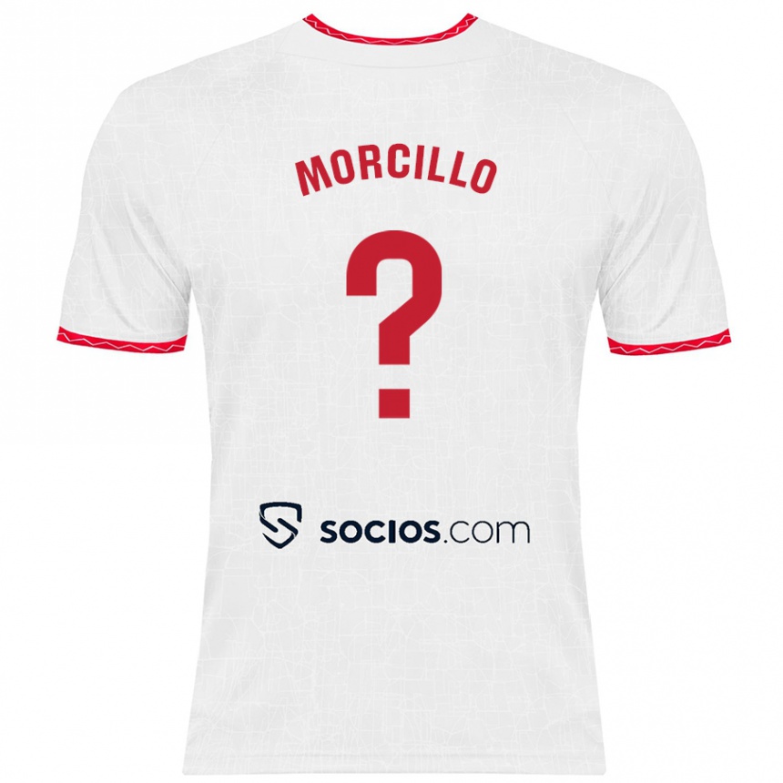 Men Football Raquel Morcillo #0 White Red Home Jersey 2024/25 T-Shirt Canada