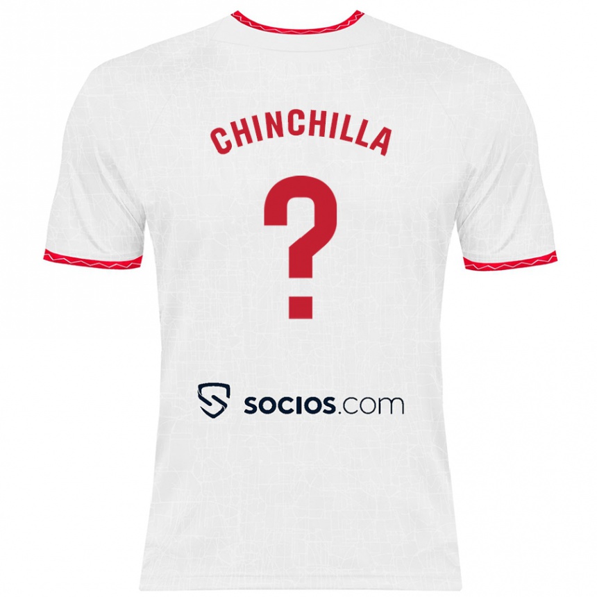 Men Football Gustavo Chinchilla #0 White Red Home Jersey 2024/25 T-Shirt Canada