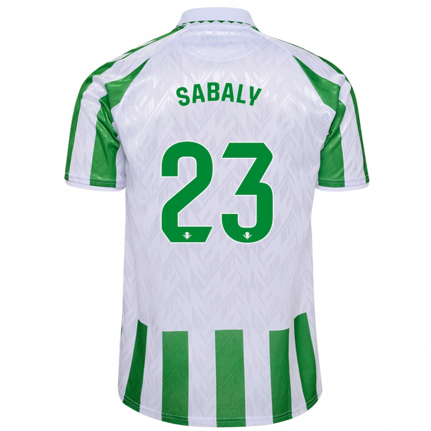 Men Football Youssouf Sabaly #23 Green White Stripes Home Jersey 2024/25 T-Shirt Canada