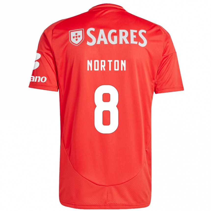 Men Football Andreia Norton #8 Red White Home Jersey 2024/25 T-Shirt Canada