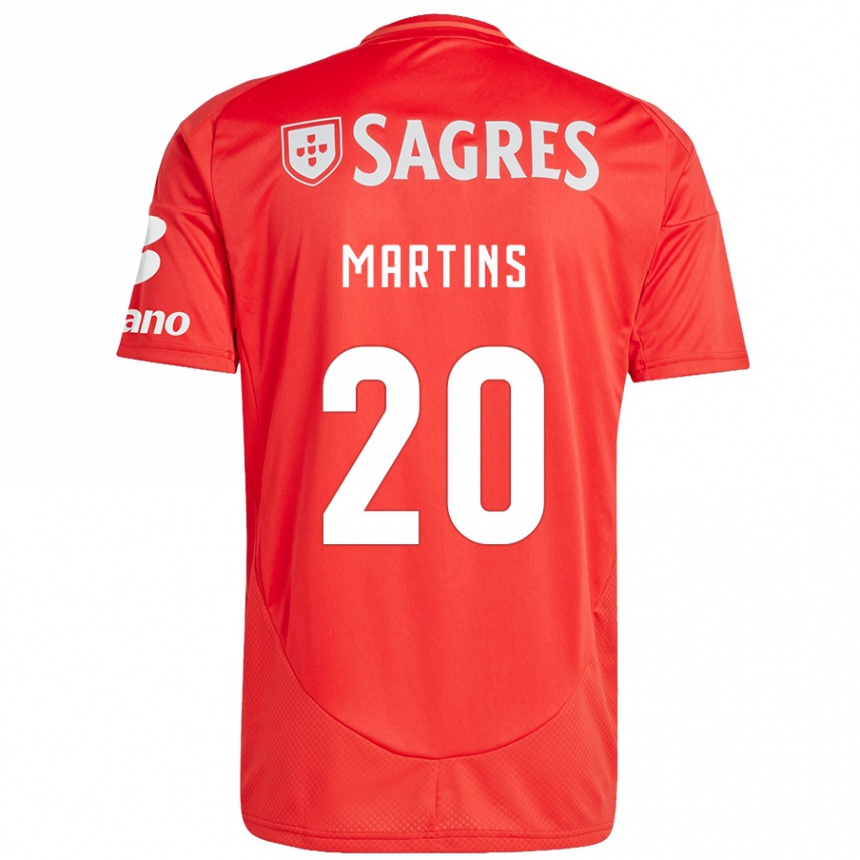 Men Football Lara Martins #20 Red White Home Jersey 2024/25 T-Shirt Canada