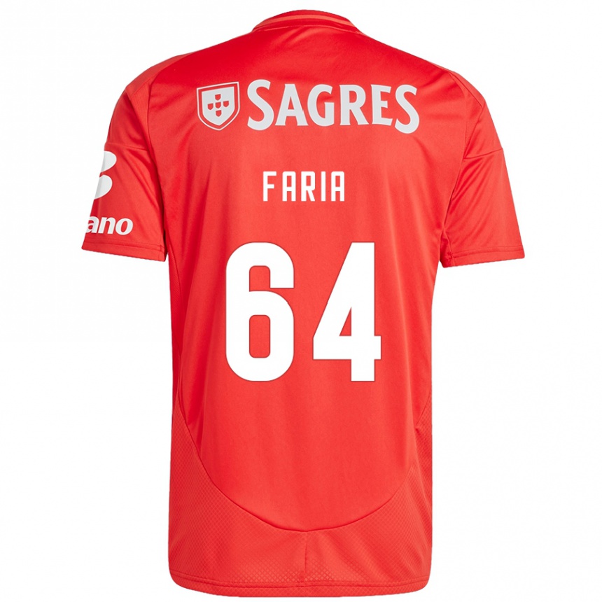 Homme Football Maillot Hugo Faria #64 Rouge Blanc Tenues Domicile 2024/25 Canada