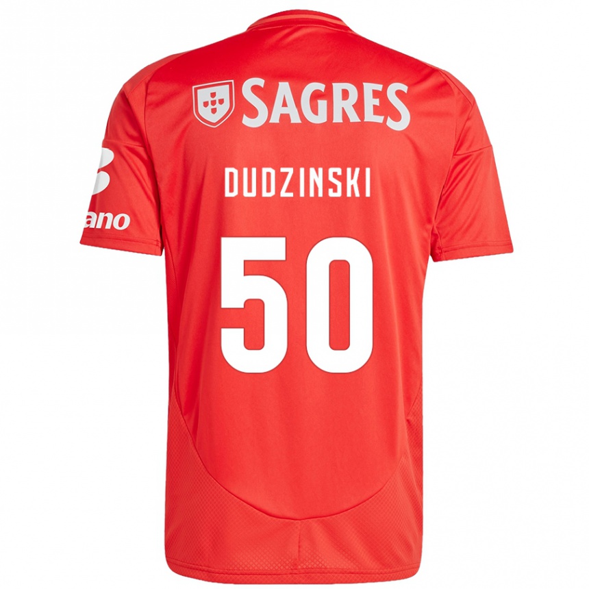 Homme Football Maillot Marcel Dudzinski #50 Rouge Blanc Tenues Domicile 2024/25 Canada