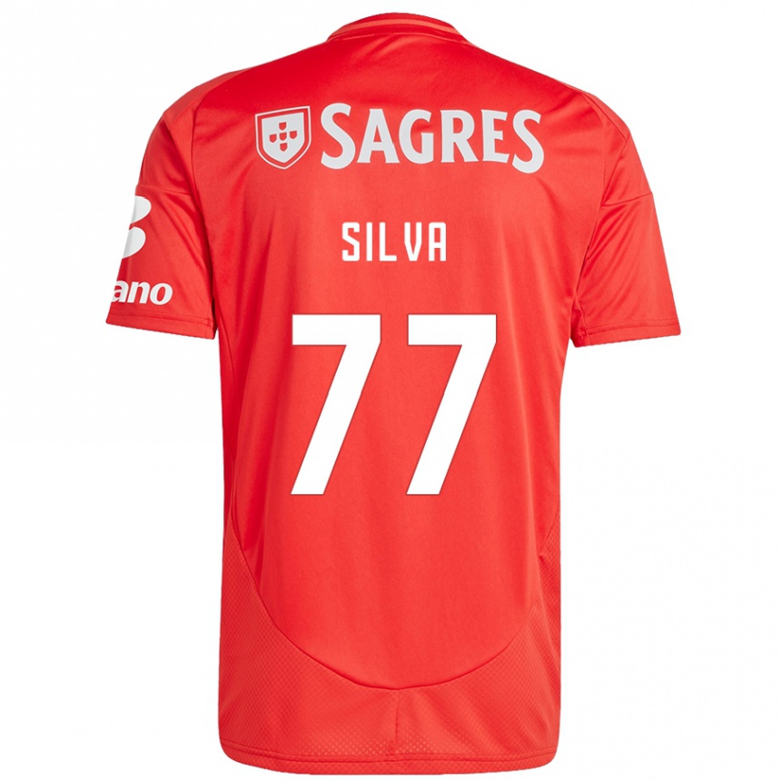 Homme Football Maillot Jessica Silva #77 Rouge Blanc Tenues Domicile 2024/25 Canada