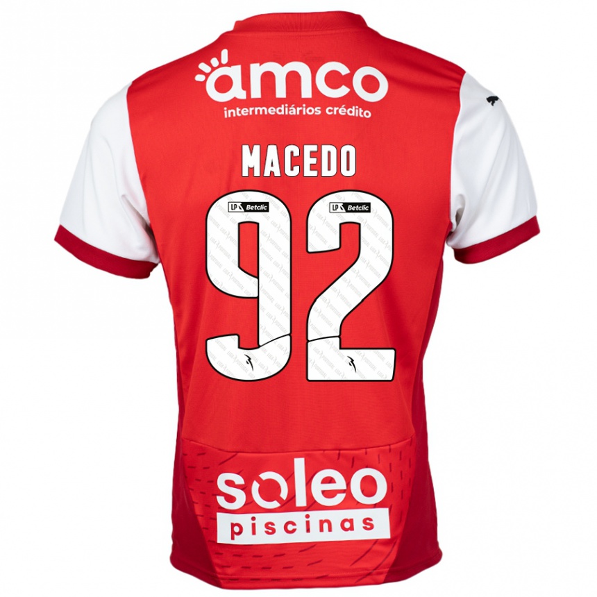 Homme Football Maillot Rodrigo Macedo #92 Rouge Blanc Tenues Domicile 2024/25 Canada