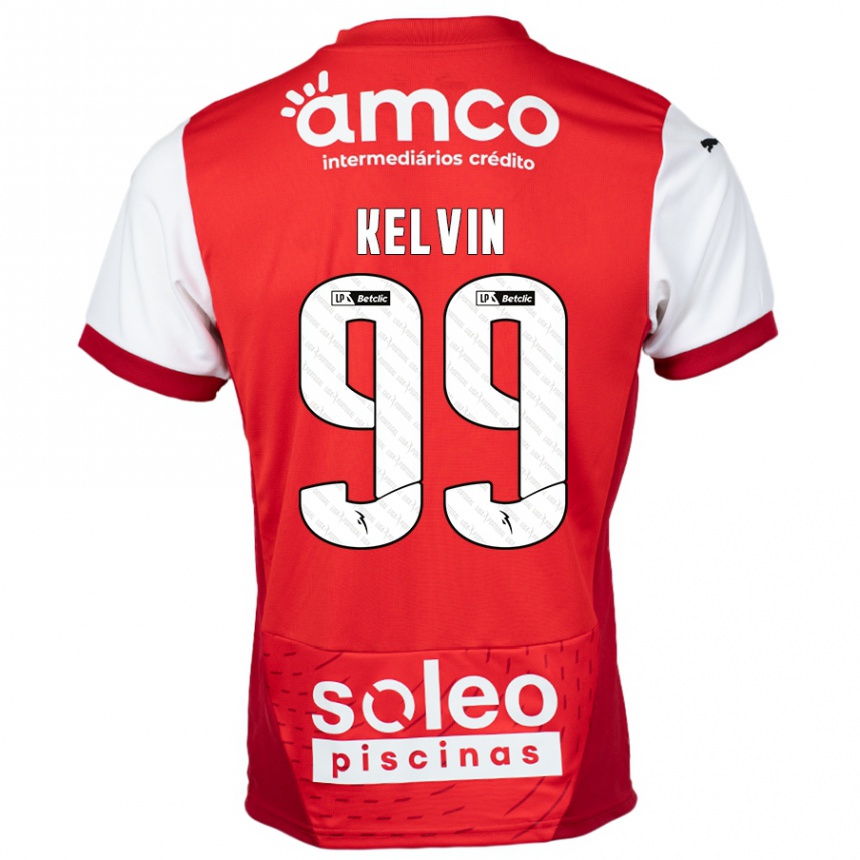 Homme Football Maillot Kauan Kelvin #99 Rouge Blanc Tenues Domicile 2024/25 Canada