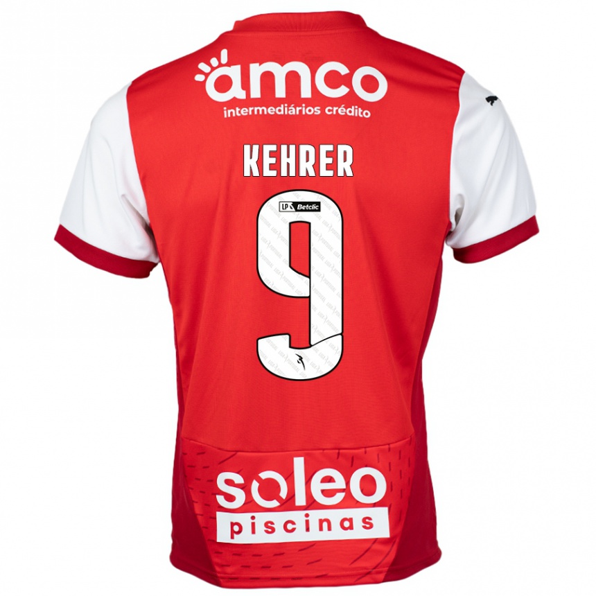 Homme Football Maillot Caroline Kehrer #9 Rouge Blanc Tenues Domicile 2024/25 Canada