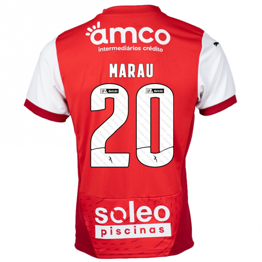 Homme Football Maillot Madalena Marau #20 Rouge Blanc Tenues Domicile 2024/25 Canada