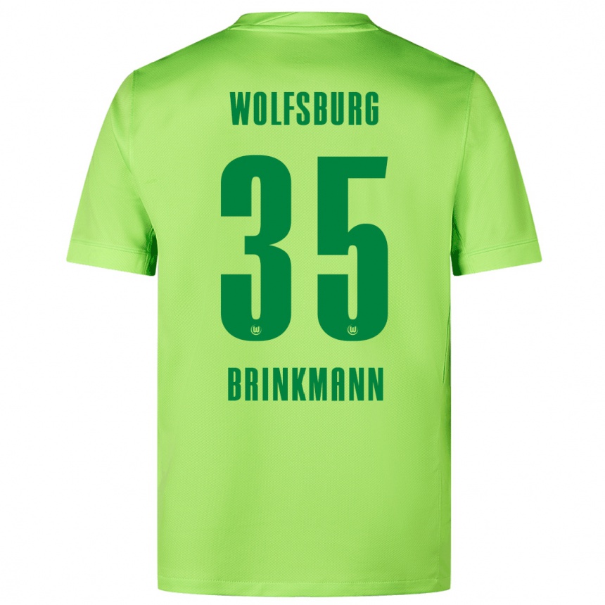 Men Football Karla Brinkmann #35 Fluorescent Green Home Jersey 2024/25 T-Shirt Canada