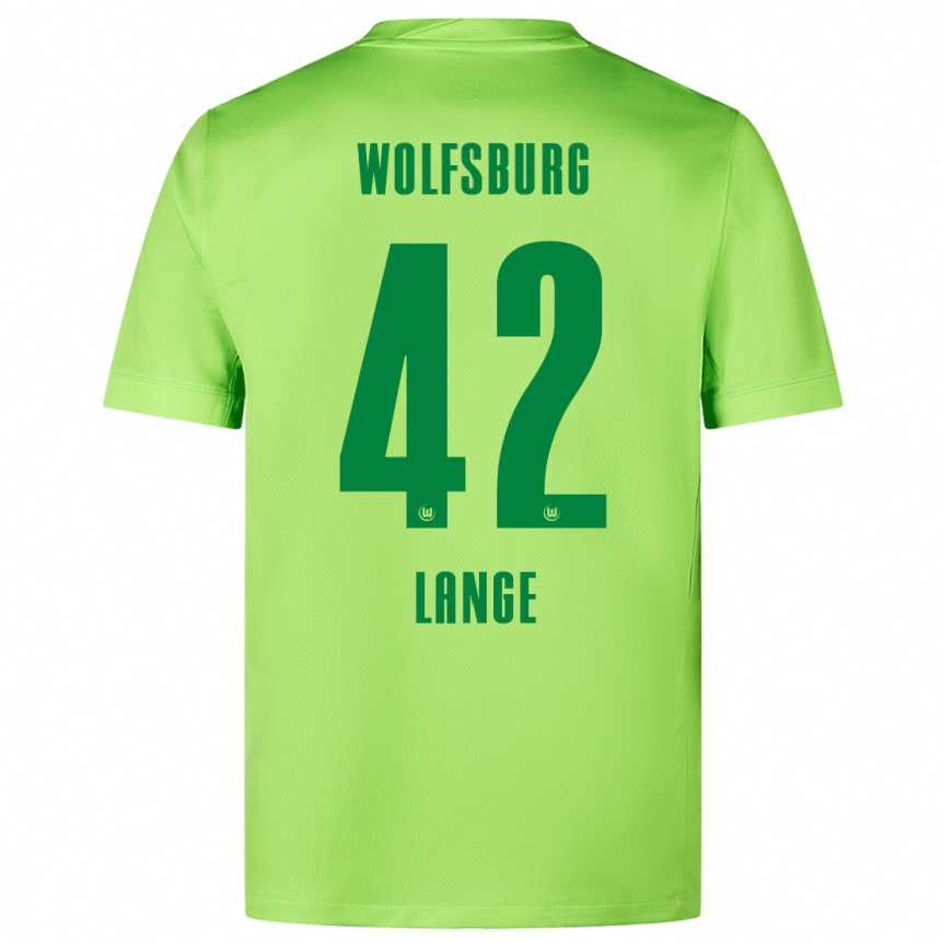 Men Football Felix Lange #42 Fluorescent Green Home Jersey 2024/25 T-Shirt Canada