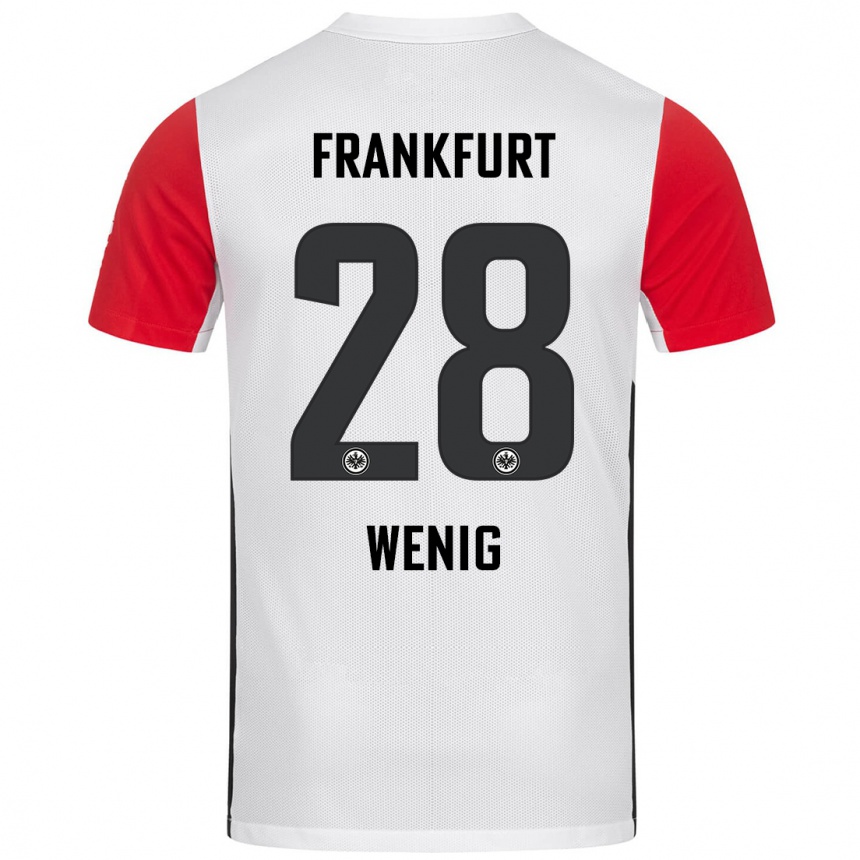 Homme Football Maillot Marcel Wenig #28 Blanc Rouge Tenues Domicile 2024/25 Canada