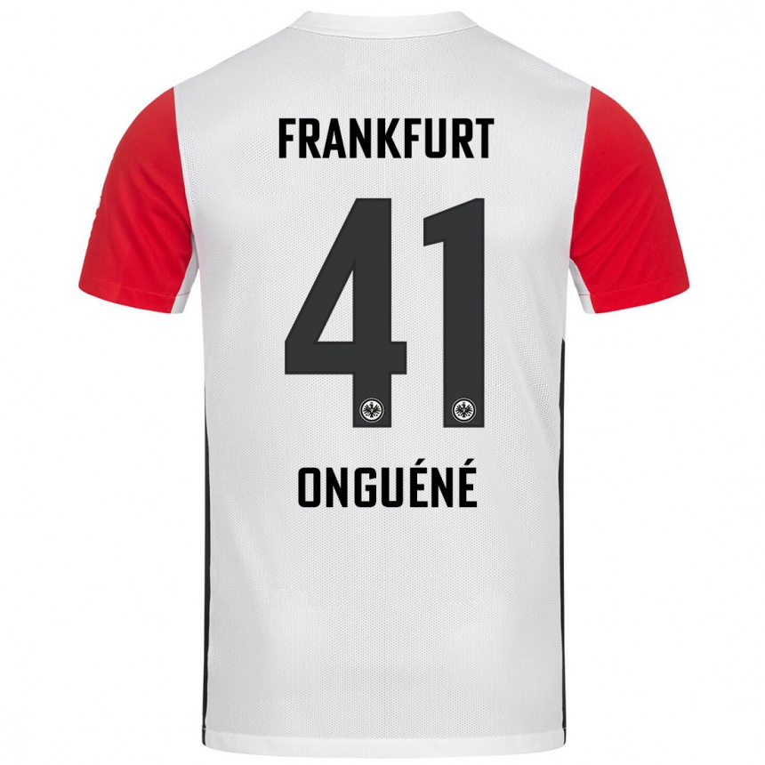 Homme Football Maillot Jérôme Onguéné #41 Blanc Rouge Tenues Domicile 2024/25 Canada