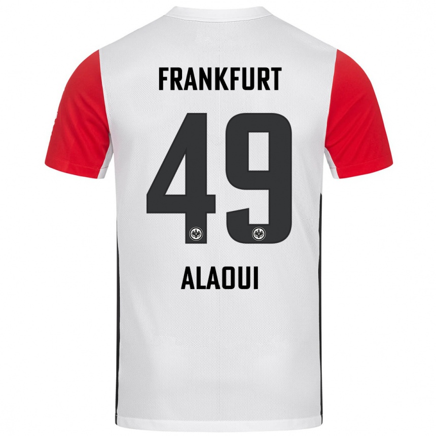 Men Football Anas Alaoui #49 White Red Home Jersey 2024/25 T-Shirt Canada