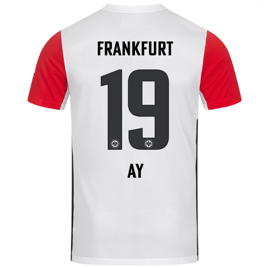 Men Football Ugur Ay #19 White Red Home Jersey 2024/25 T-Shirt Canada