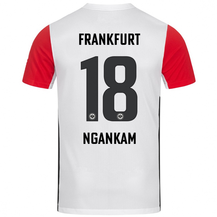 Homme Football Maillot Jessic Ngankam #18 Blanc Rouge Tenues Domicile 2024/25 Canada