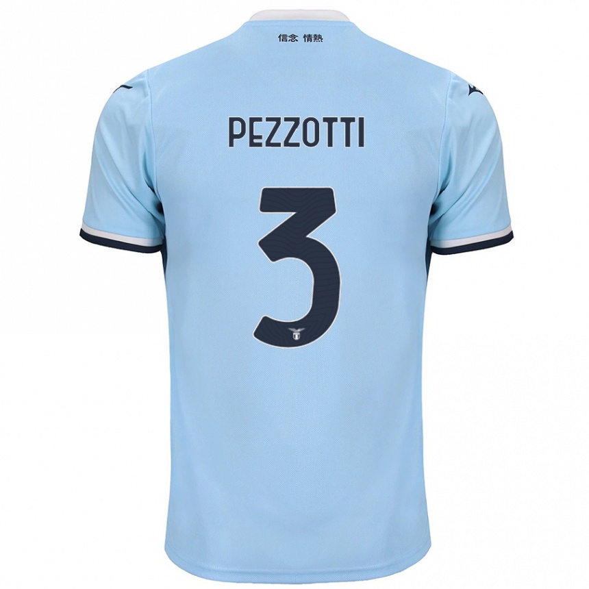 Men Football Arianna Pezzotti #3 Blue Home Jersey 2024/25 T-Shirt Canada