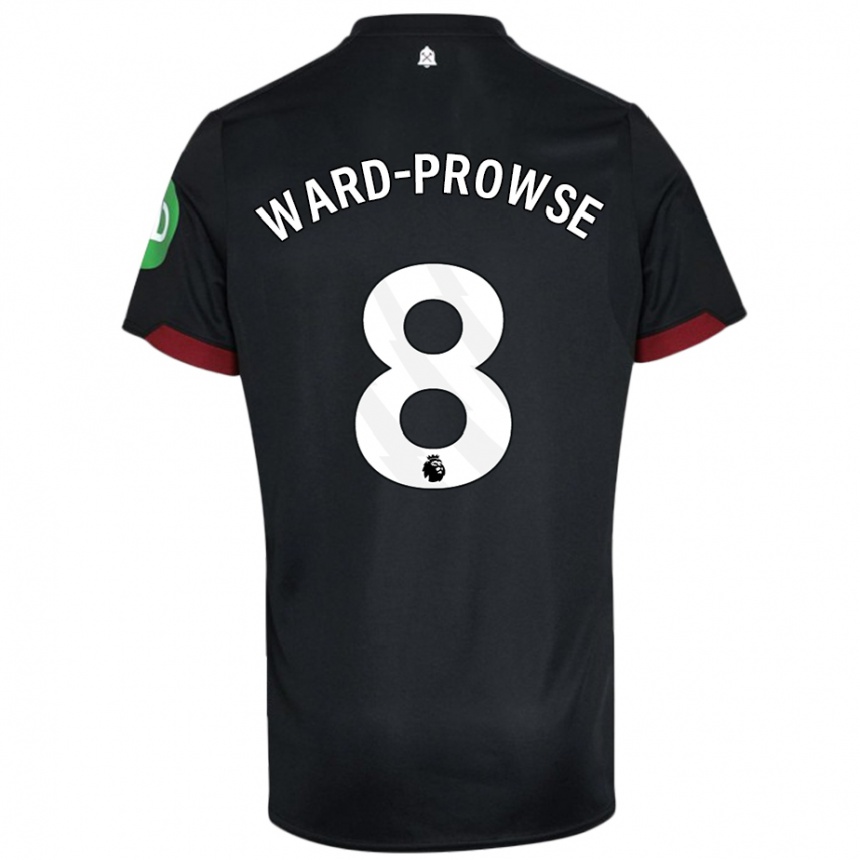 Men Football James Ward-Prowse #8 Black White Away Jersey 2024/25 T-Shirt Canada