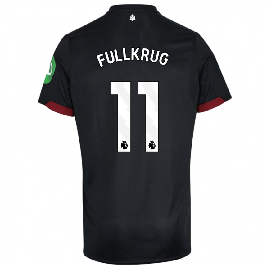 Men Football Niclas Füllkrug #11 Black White Away Jersey 2024/25 T-Shirt Canada