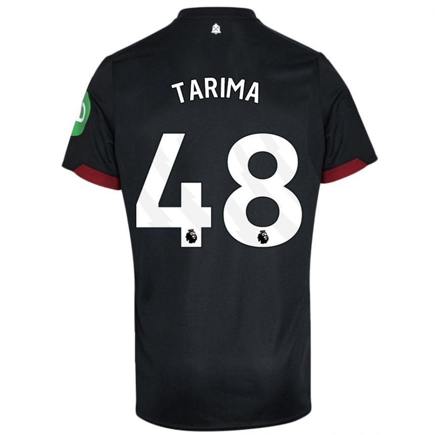 Men Football Sean Tarima #48 Black White Away Jersey 2024/25 T-Shirt Canada